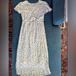 Christy Dawn Floral “The Dawn Dress” in Sea Spray XS Petite